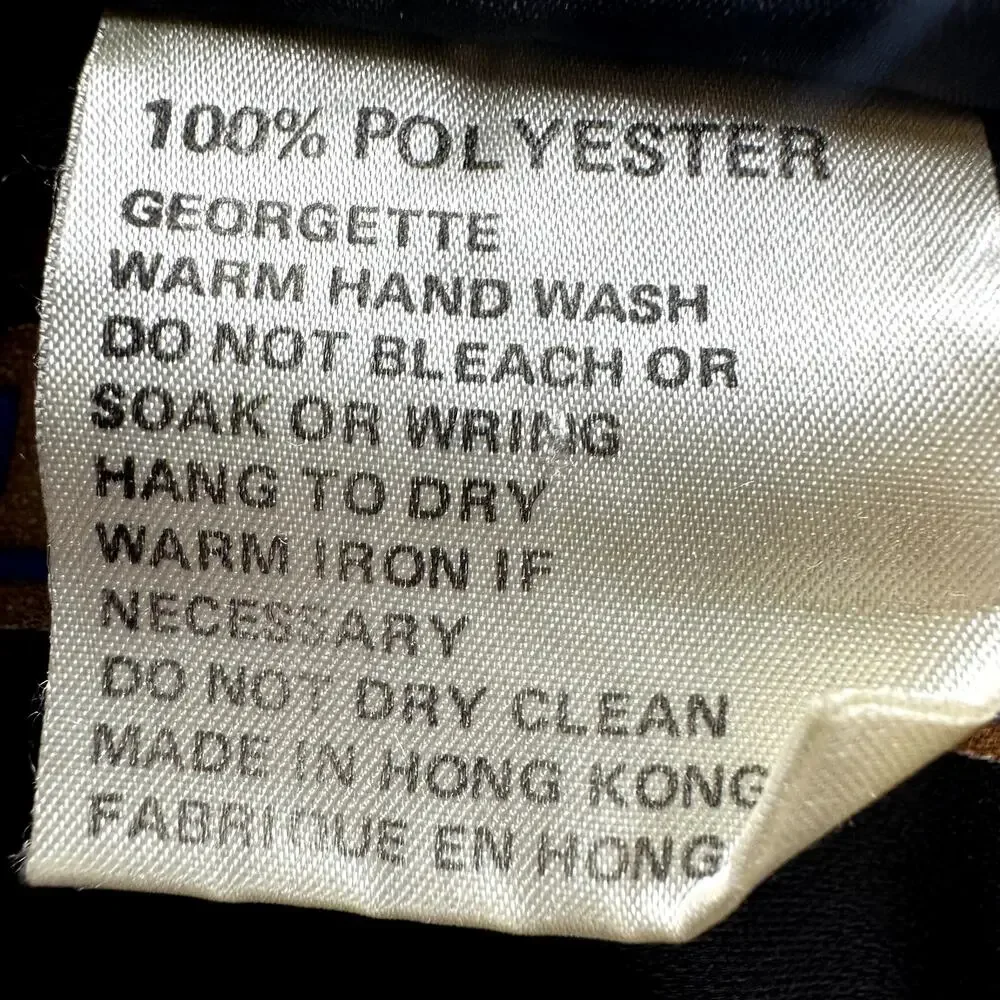 VTG Diane Freis Georgette Maxi Dress V Neck Ruffle Floral Smocked Multicolor XL - Picture 5 of 6